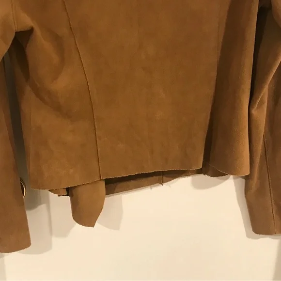 Blank NYC faux suede chestnut brown side zip up jacket size medium - Picture 7 of 10
